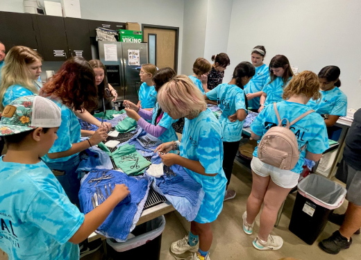 Youth volunteers in veterinary clinic